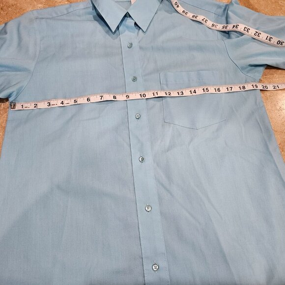 Women's Foxcroft Button Down Cotton Blend Shirt Light Blue Size 6 - Picture 3 of 7
